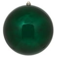 thumbnail image 1 of Vickerman 12" Midnight Green Shiny Ball Ornament, 1 of 3