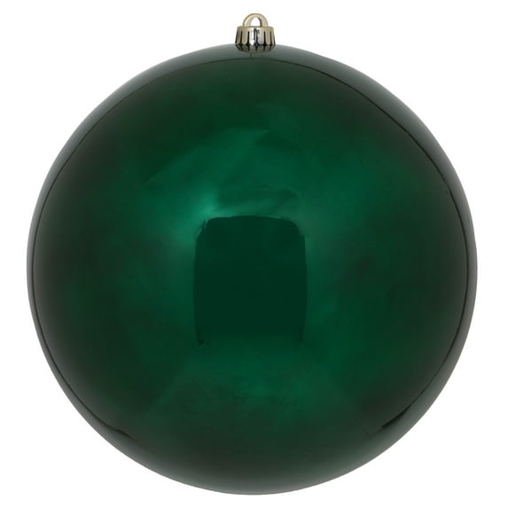 Vickerman 12" Midnight Green Shiny Ball Ornament