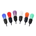 thumbnail image 1 of Vickerman 12 Multi-Colored Transparent S14 LED Christmas Light Set, Black Wire, 1 of 2