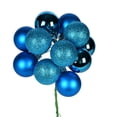 thumbnail image 1 of Vickerman 12" Turquoise Ball Christmas Pick, 4 per set, 1 of 2