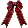 thumbnail image 1 of Vickerman 12" x 15" Burgundy-Gold Nylon Outdoor Structural Bow., 1 of 1