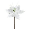 thumbnail image 1 of Vickerman 12" x 16" White Poinsettia Artificial Christmas Spray. Includes 6 sprays per pack., 1 of 3