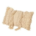 thumbnail image 1 of Vickerman 12" x 20" Beige Fringe Cotton Pillow, 1 of 4