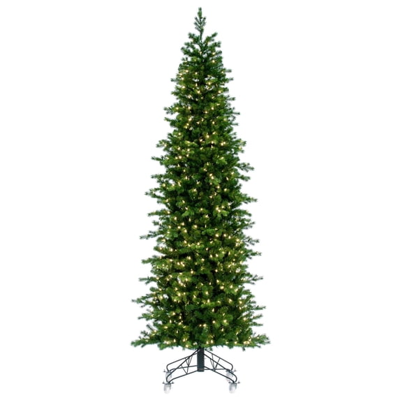 Vickerman 12' x 49" Eagle Fraser Slim Artificial Christmas Tree, Warm White Dura-lit LED Lights
