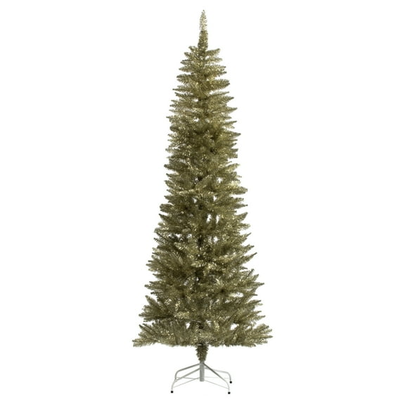 Vickerman 12' x 66" Champagne Pencil Artificial Christmas Tree, Unlit