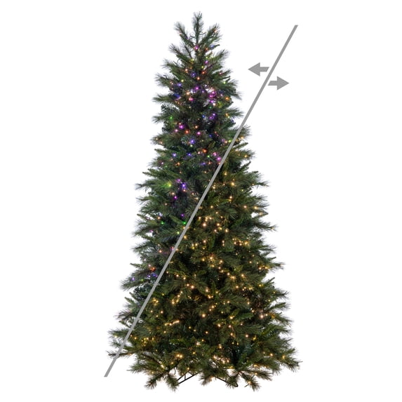 Vickerman 12' x 73" Brighton Pine Artificial Christmas Tree, LED Color Changing Lights