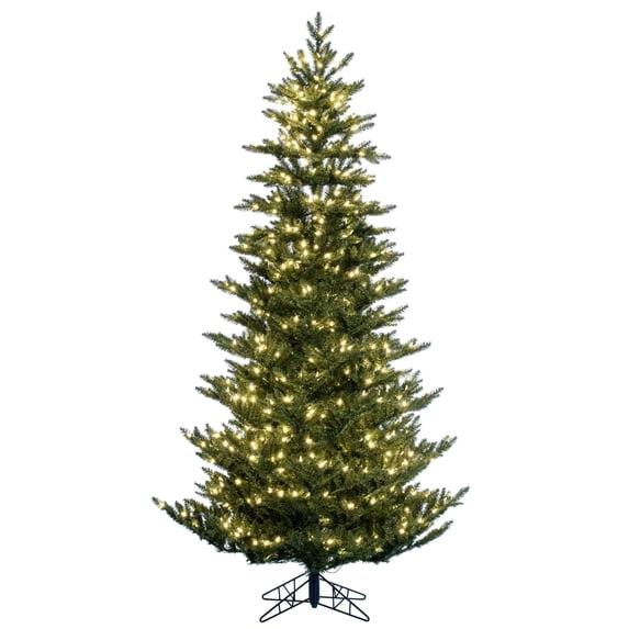 Vickerman 12' x 84" Natural Fraser Fir Artificial Christmas Tree, Warm White Dura-lit LED Lights