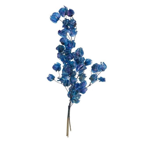 Vickerman 13.5-17" Navy Dried Cara Blossom Bundle, Preserved.