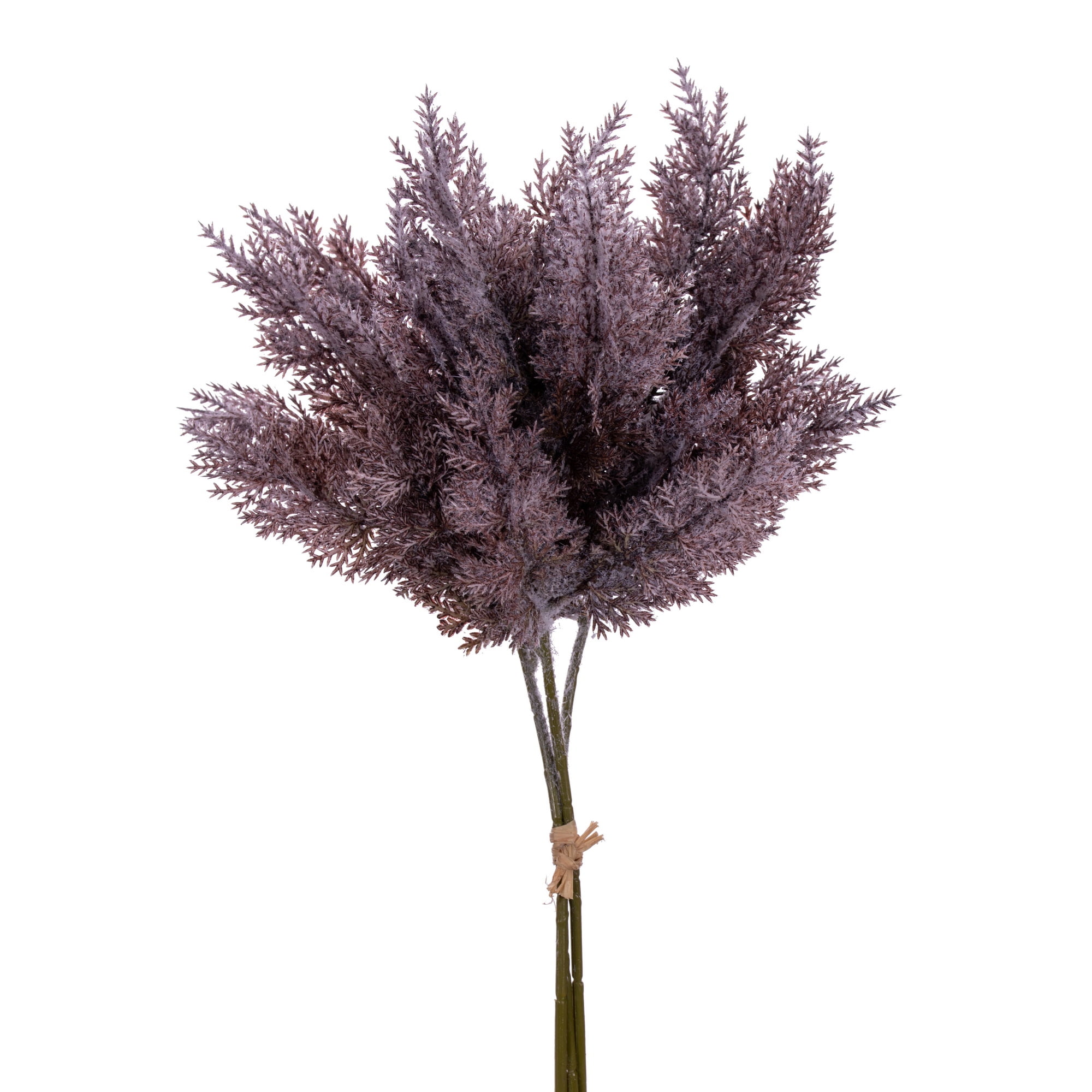 Dusty Brown Artificial Fern Bundle, 13.5" Plastic Stems