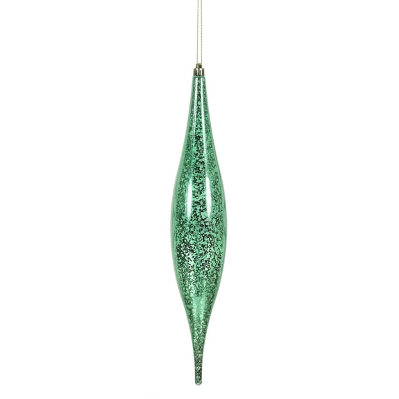 Vickerman 13" Seafoam Mercury Rain Drop Ornament. Comes 2 per Bag.