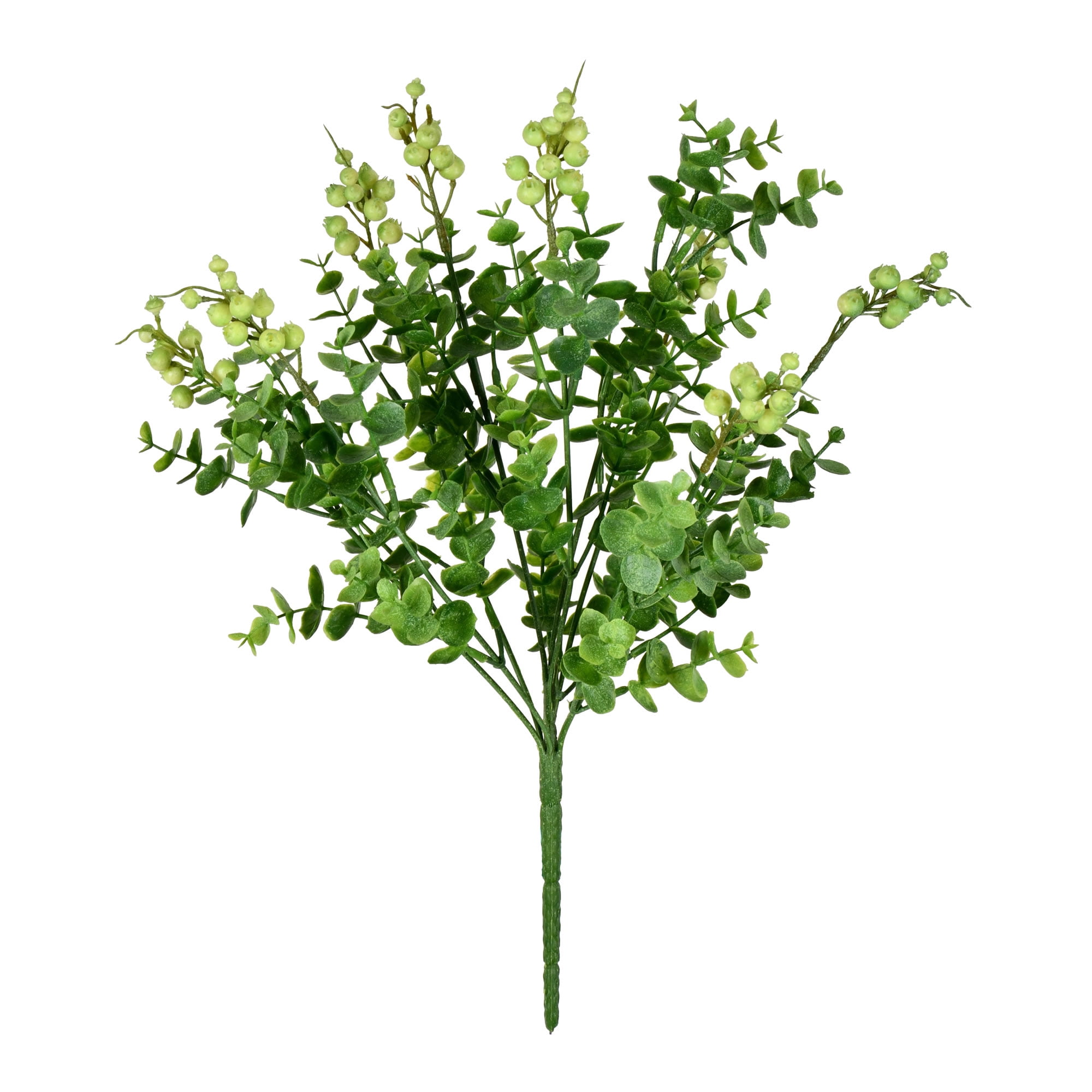 Lush Greenery 14.5" Artificial Money Leaf Bush with Lights
