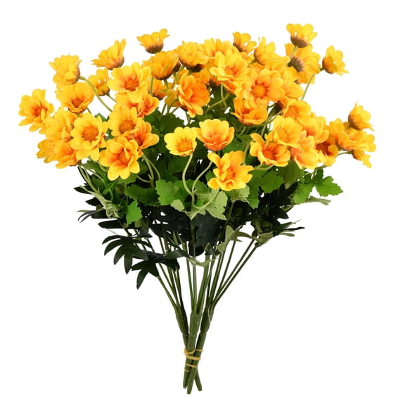 Vickerman 14.5" Artificial Yellow Wild Daisy Bush, Set of 3