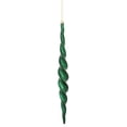 thumbnail image 1 of Vickerman 14.6" Midnight Green Shiny Spiral Icicle Ornament, with drilled and wired caps. Comes 2 per Box., 1 of 2
