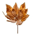 thumbnail image 1 of Vickerman 14" Artificial Gold Double Sided Velvet Poinsettia Christmas Pick, 1 of 2