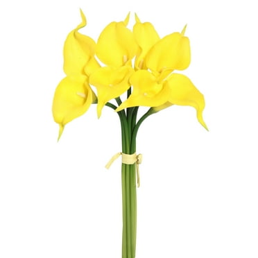 BalsaCircle 20 White Purple Poly Foam 14" Calla Lily Flowers Single ...