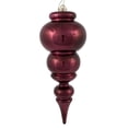 thumbnail image 1 of Vickerman 14" Burgundy Shiny Finial Ornament, 1 of 6