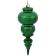 thumbnail image 1 of Vickerman 14" Emerald Shiny Finial Ornament, 1 of 4