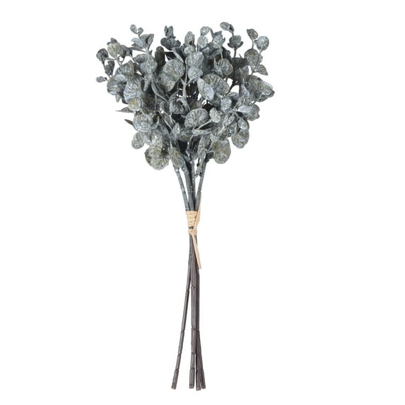 Vickerman 14" Green Artificial Eucalyptus Bundle, 3 per bag.