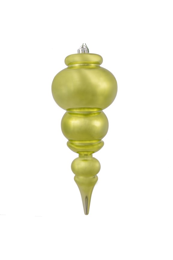 14" Lime Shiny Finial Ornament