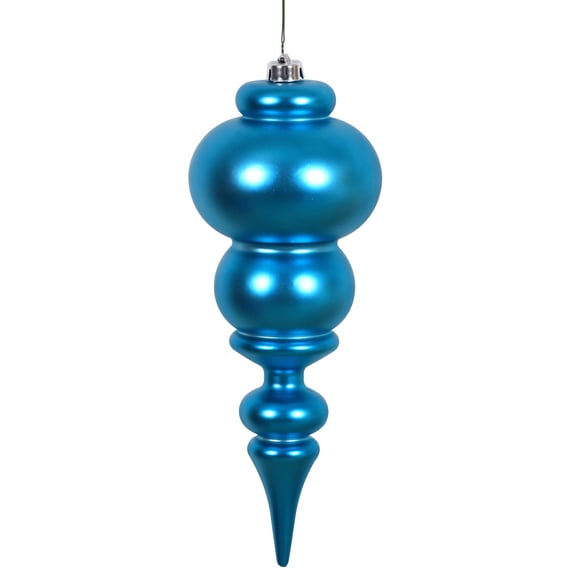 Vickerman 14" Turquoise Matte Finial Ornament