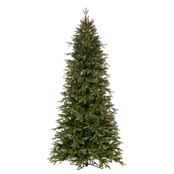 Vickerman 14' x 73" Douglas Fir Artificial Slim Pre-Lit Christmas Tree, Warm White LED Mini Lights.