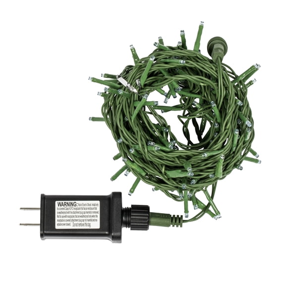 Vickerman 144 Blue LED Cluster Light Set, 24' Christmas Light Set, Green Wire