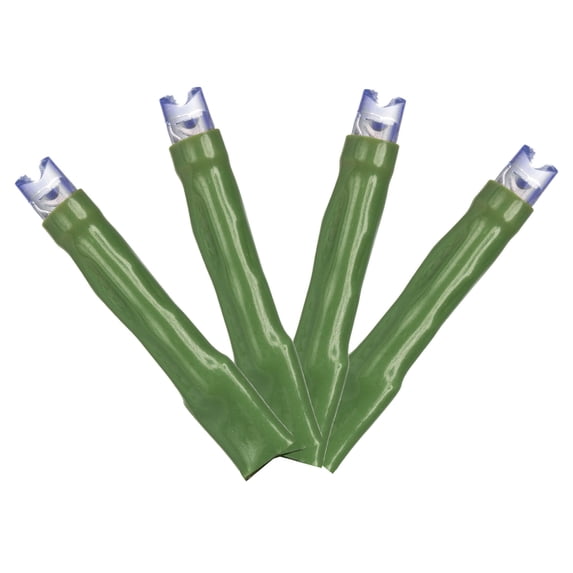 Vickerman 144 Cool White LED Cluster Light Set, 24' Christmas Light Set, Green Wire