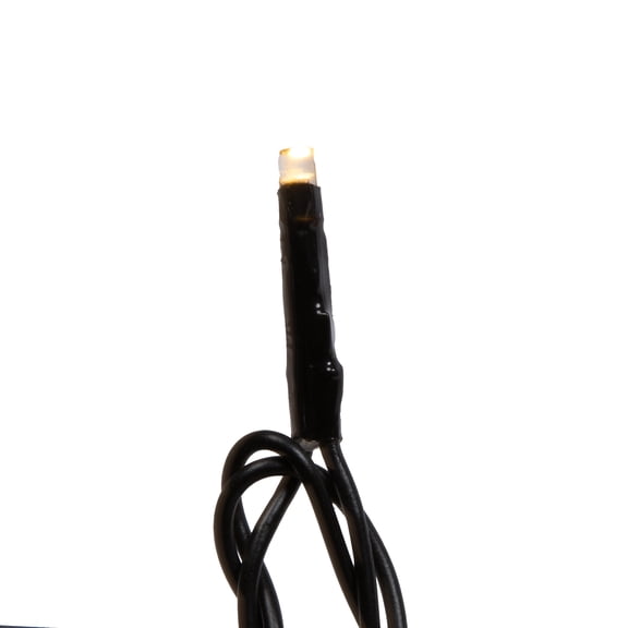 Vickerman 144 Warm White LED Cluster Light Set, 24' Christmas Light Set, Black Wire