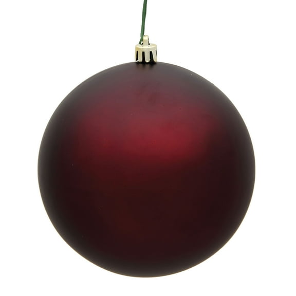 Vickerman 15.75" Burgundy Matte Ball Ornament UV Drilled