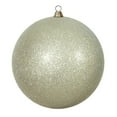 thumbnail image 1 of Vickerman 15.75" Champagne Glitter Ball Christmas Ornament, UV Resistant, 1 of 3