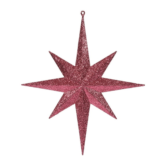 Vickerman 15.75" Fuchsia Iridescent Glitter Bethlehem Star Christmas Ornament