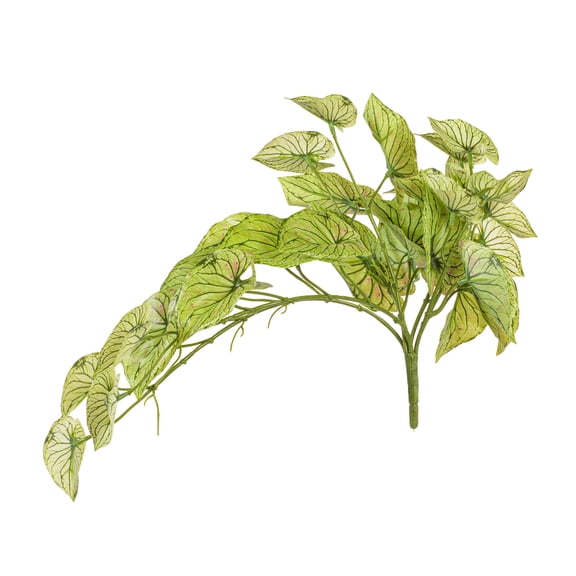 Vickerman 15" Artificial Light Green Hanging Variegated Leaves Vine. Includes two pieces per bag.