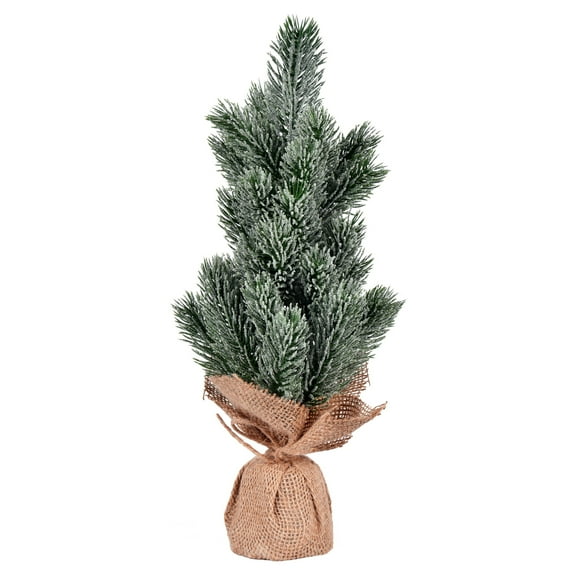 Vickerman 15" Frosted Spruce Sapling Artificial Christmas Tree, Unlit, 2 Pack - Faux Spruce Christmas Tree - Seasonal Indoor Home Decor
