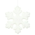 thumbnail image 1 of Vickerman 15" White Glitter Snowflake Christmas Ornament, 1 of 1