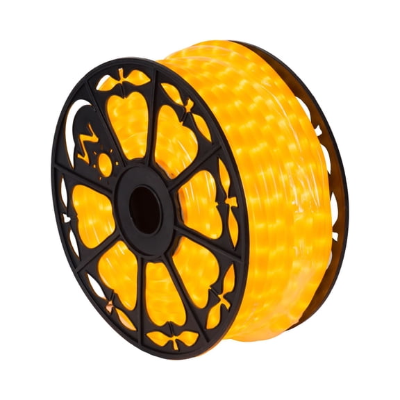 Vickerman 150' x .5" Fluorescent Yellow LED Rope Light Spool, 120 Volt.