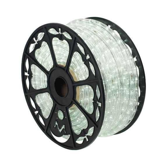 Vickerman 150' x .5" Pure Wht LED Rope Light Spool, 120 Volt.