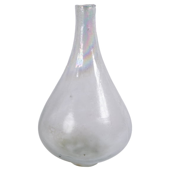 Vickerman 16" Irridescent Rainbow Glass Vase. This simple vase features a hint of rainbow glaze. Pair with your favorite faux floral for the perfect finishing touch. Each vase is slightly unique becau