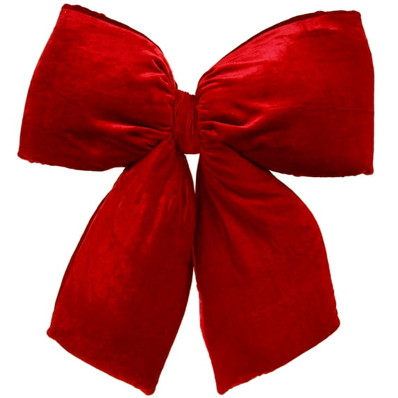 Vickerman 16" Red Velvet Structured Christmas Indoor Bow