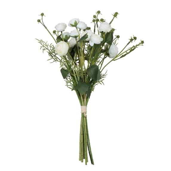 Vickerman 17" Artificial Cream Mini Ranunculus Spray