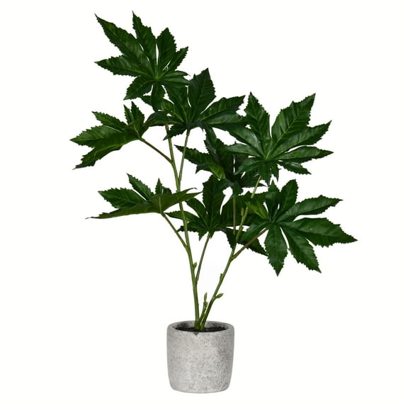 Vickerman 17" Artificial Green Potted Papaya.