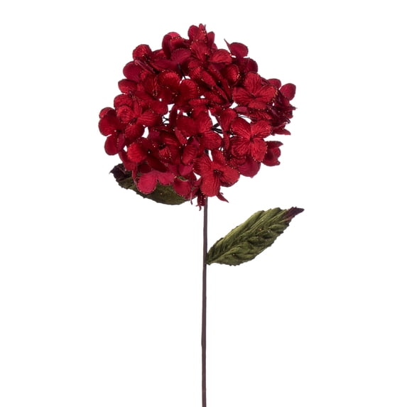 Vickerman 17" Artificial Red Hydrangea Christmas Spray, 3 per bag