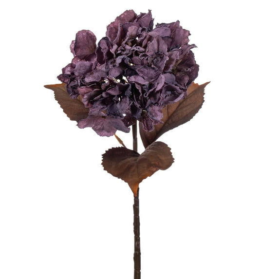 Vickerman 18.5" Purple Artificial Dried Hydrangea Spray, 2 per Bag.