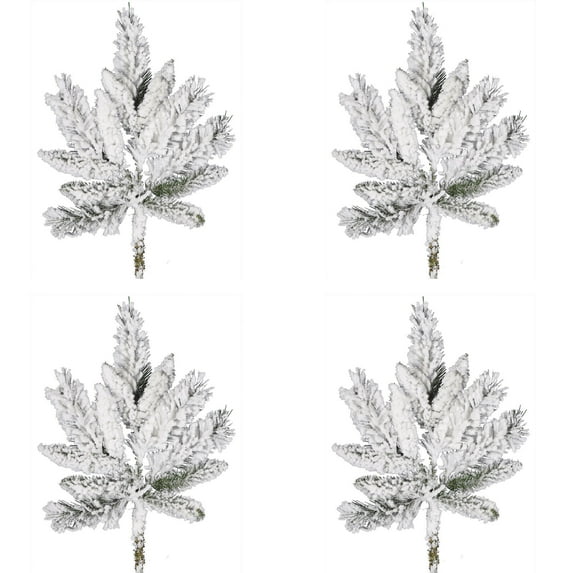 Vickerman 18" Flocked Snow Ridge Spray 12 Tips
