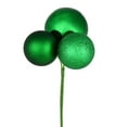 thumbnail image 1 of Vickerman 18" Green Ball Ornament Christmas Pick, 4 per set, 1 of 2