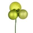thumbnail image 1 of Vickerman 18" Lime Ball Ornament Christmas Pick, 4 per set, 1 of 2