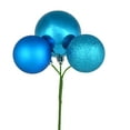 thumbnail image 1 of Vickerman 18" Turquoise Ball Ornament Christmas Pick, 4 per set, 1 of 2