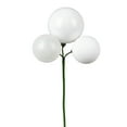 thumbnail image 1 of Vickerman 18" White Ball Ornament Christmas Pick, 4 per set, 1 of 2