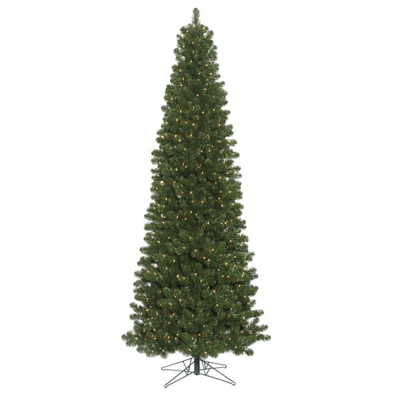 Vickerman 18' x 82"Oregon Fir Slim Artificial Tree 3200 Warm White LED,7872 Tips