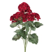 Vickerman 19.5" Artificial Red Geranium Bush.