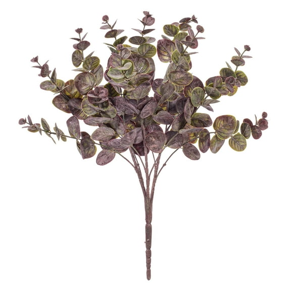 Vickerman 19" Artificial Burgundy Spiral Eucalyptus Bush. 2 pieces in a bag.